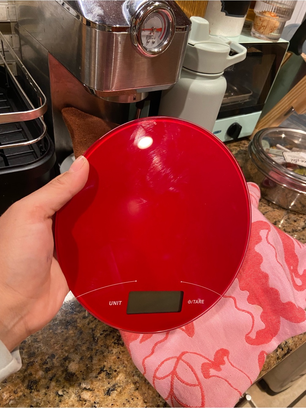 Digital Kitchen Scale in Red
